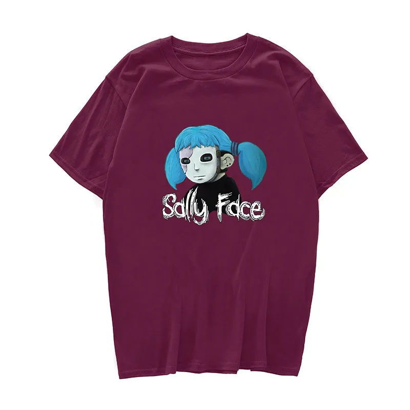 Мужская футболка с принтом Sally Face Повседневная унисекс буквенным лето 2019 | одежда