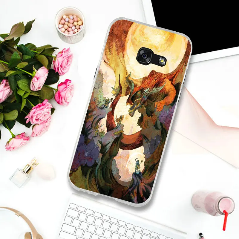 Дракон возраст инквизиция для Samsung Galaxy J3 j4 J5 J6 J7 J8 A3 A5 A7 2015 2016 2017 2018 Coque сумки