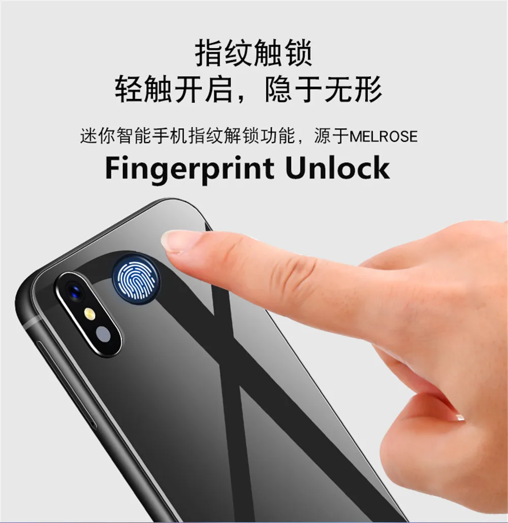 Melrose 4G Lte маленький Android телефон 3,4 ''MTK6739 четырехъядерный Android 8,1 отпечаток пальца ID 2000 мАч Мини маленький смартфон