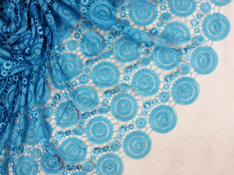

grass green guipure lace fabric Embroidered high quality African design cord lace fabric,wholesale price water soluble lace