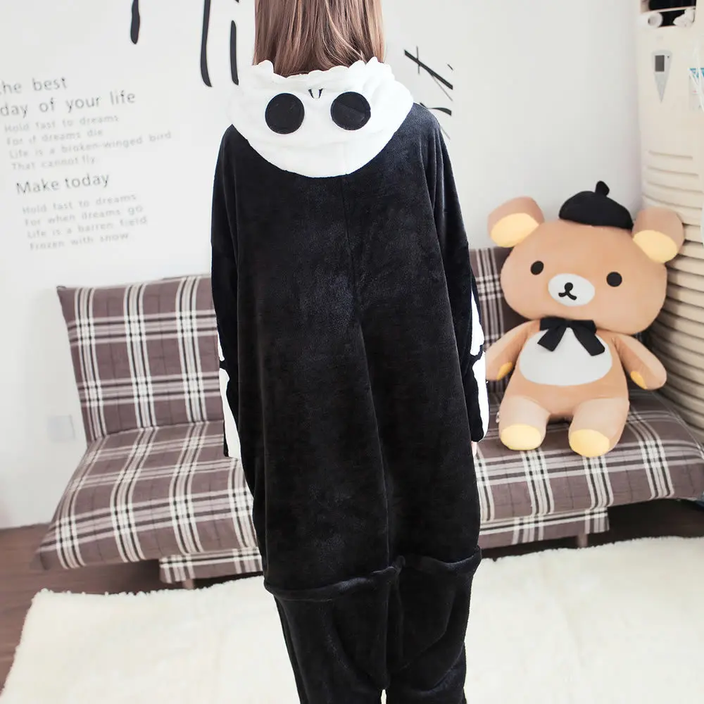 

Animals Kigurumi Skeleton Costume Adult Girl kids Onesie Flannel Halloween Women Anime Jumpsuit Disguise Onepiece Suit