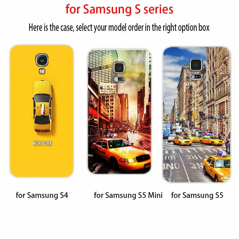 Мягкий чехол с изображением такси Нью-Йорка для Samsung Galaxy S7 Edge S8 S9 S10 S11 S20 S21 Plus Lite E