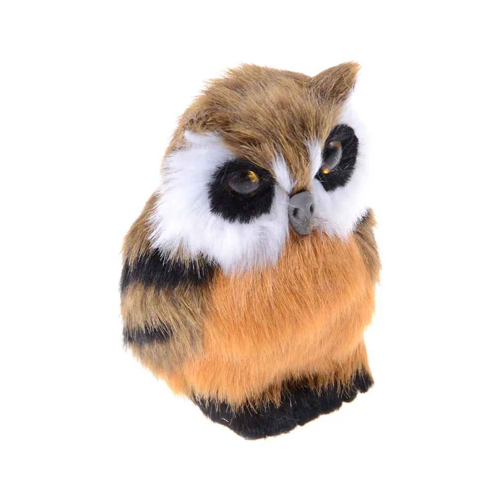 

High Quality Artificial Animal Owl Toy Fur& Polyethylene Model Home Furnishing Decoration Christmas Gift For Baby