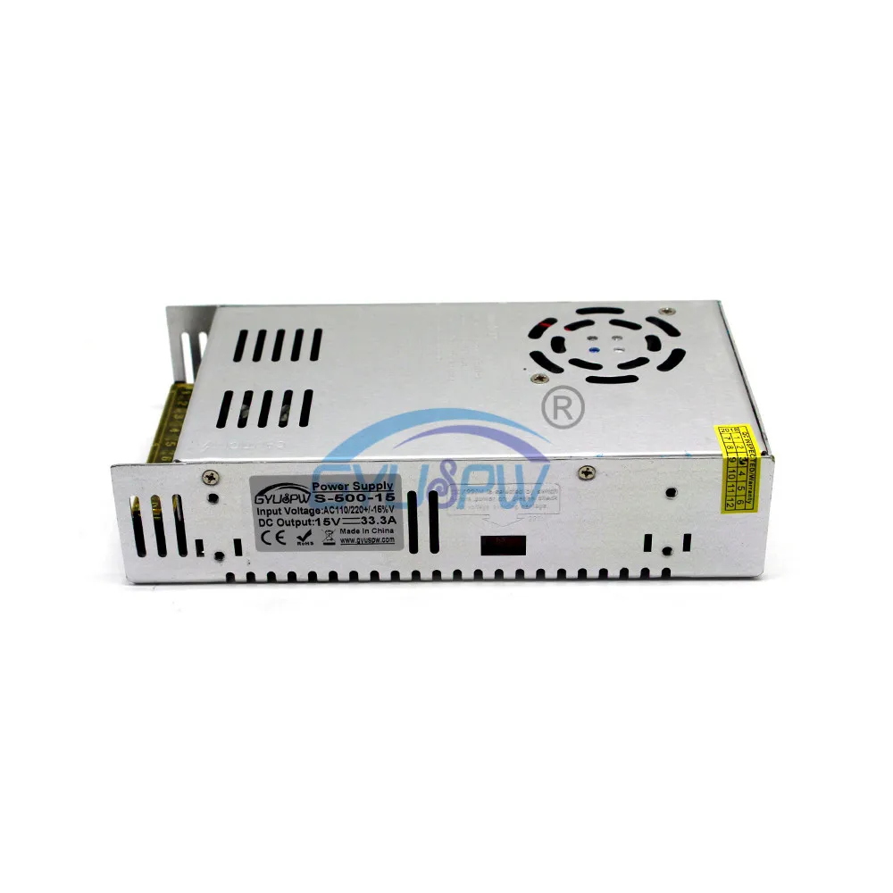 Переключатель питания DC15V 500W одиночные Выходные Трансформаторы 110V 220V AC DC адаптер