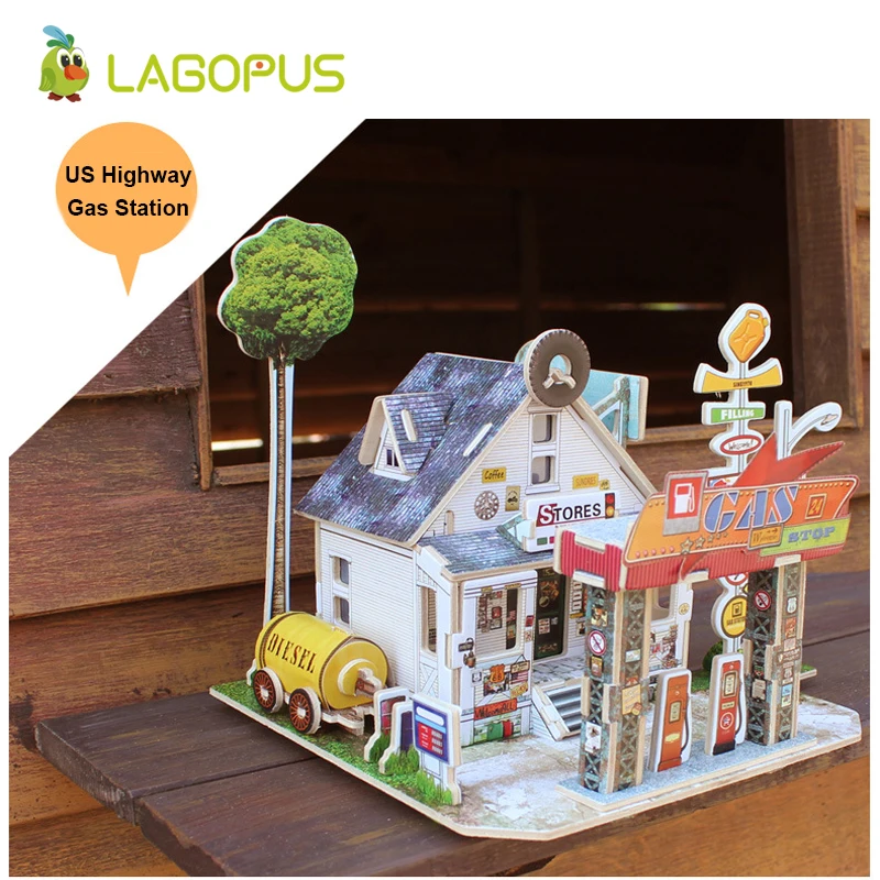 Lagopus 3D головоломка DIY Головоломка для раннего обучения детей образовательная