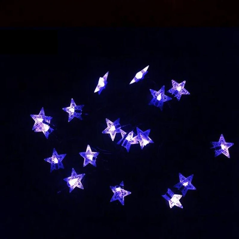 20/50Led звезда на солнечных батареях гирлянды наружные водонепроницаемые