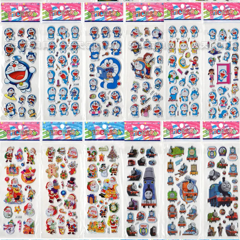 

100pcs children cartoon flower butterfly bubble stickers/ Kids baby kingergarden school teacher Reward sticker, free shipping