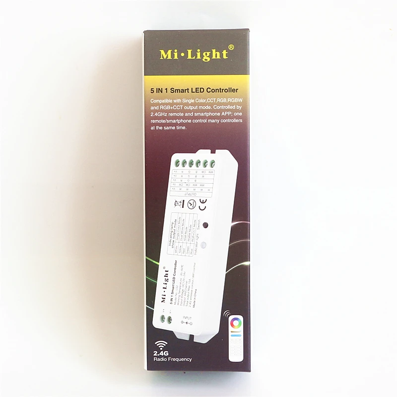 Новое поступление DC 12 В-24 В 15A Ми свет LS2 5 в 1 Smart LED контроллер для одного Цвет /ССТ/RGB/RGBW/RGB+ CCT Светодиодные ленты