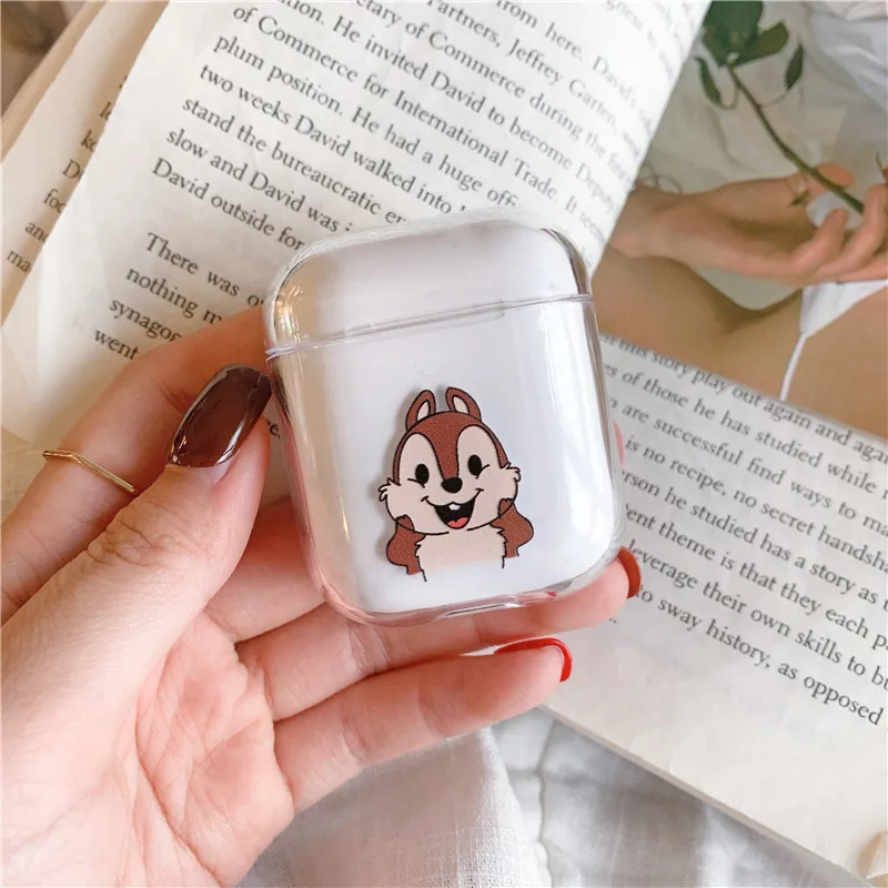 Прозрачный чехол для airpods с изображением слона из мультфильма «Улица Сезам», Bluetooth, беспроводная гарнитура, набор для airpods 1/2, милый жесткий чехол - Цвет: 20