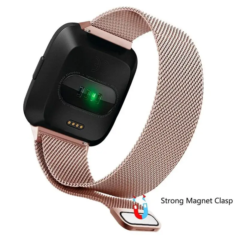 Миланская петля магнитный ремешок из нержавеющей стали для умных часов Fitbit