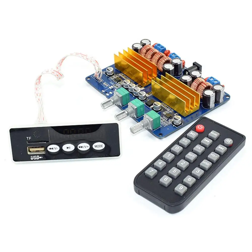 TPA3116 2 1 100 Вт + 2*50 Bluetooth TF карта USB диск FM AUX усилитель мощности плата | Электроника