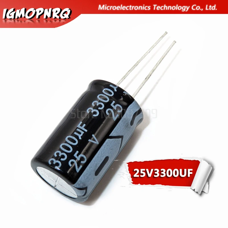 5 шт 25V3300UF 16*25 мм 3300 мкФ 25В 16х25мм Алюминиевые Электролитические Конденсаторы DIP |