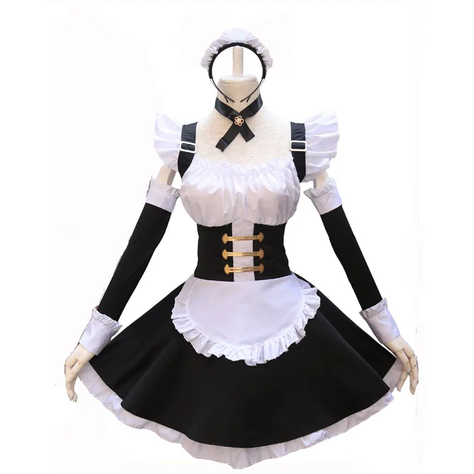 cloth set Fate Grand Order Tomamo No Mae костюмы косплей Лолита платье горничной для девочек женщина официантка; горничная вечерние сценические костюмы - Цвет: cloth set