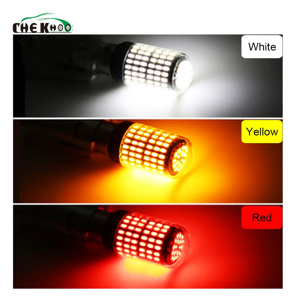 

1PC T20 7440 W21W LED Bulbs 3014 144smd Led CanBus No Error 1156 BA15S P21W Led Lamp For Turn Signal Light No Flash Error Free