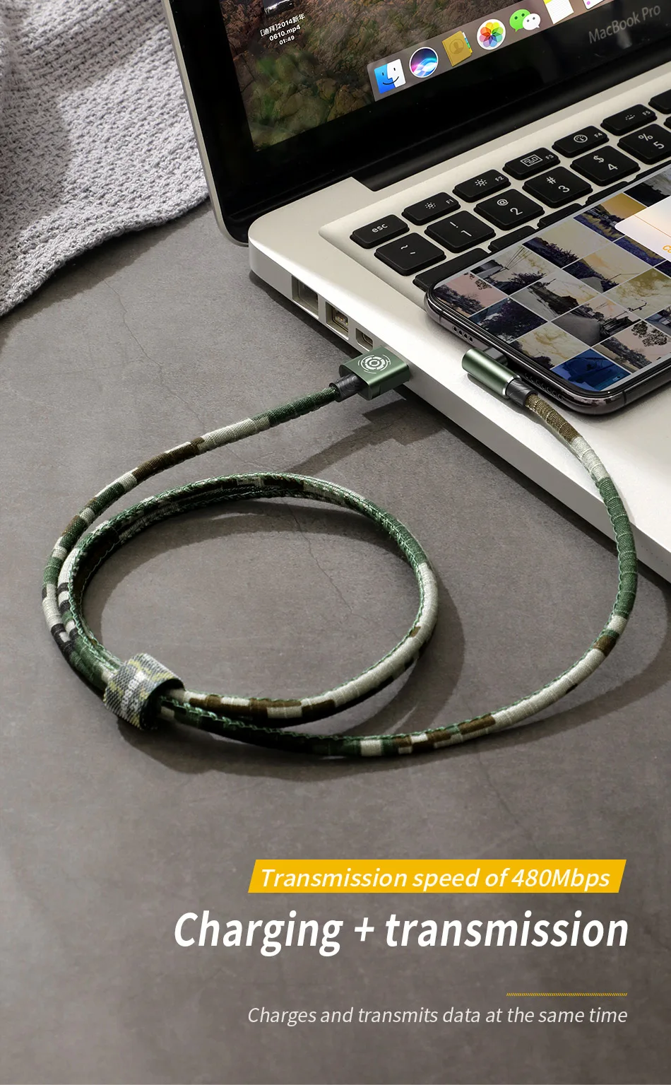 Baseus военный камуфляж зеленый 90 градусов USB кабель для iPhone 5 6 6 S 7 8 Быстрая зарядка кабель для iPad USB зарядное устройство Дата-кабель