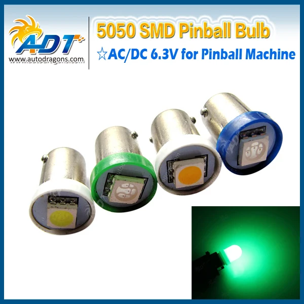100 шт. Ba9s #44 #47 AC 6 3 V 5050smd пинбол светодиодные лампы для пинбола части игрового