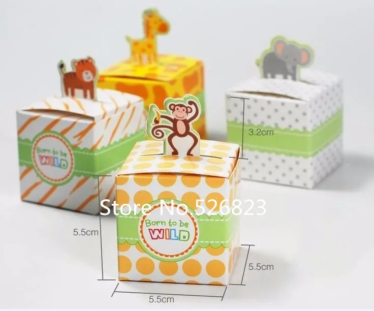 Креативные дикие животные baby shower Новорожденные конфеты для детского дня