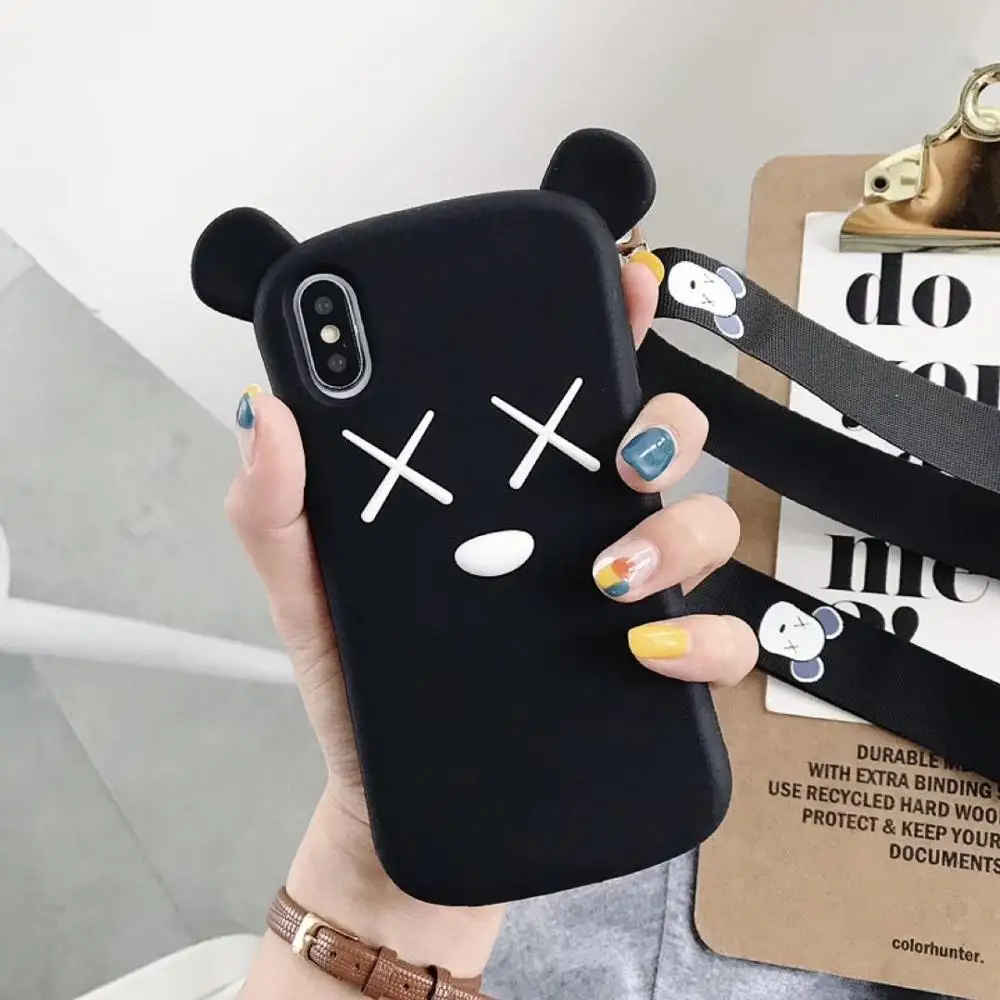 3D мультяшный милый медведь, Мягкий силикон, задняя крышка для iPhone 6 6s X XR Xs 11 Pro Max 7 8 Plus, чехлы для телефонов Fundas Coque Capa