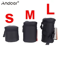 andoer waterproof padded protector camera lens bag case pouch for dslr nikon canon sony lenses black size s m l