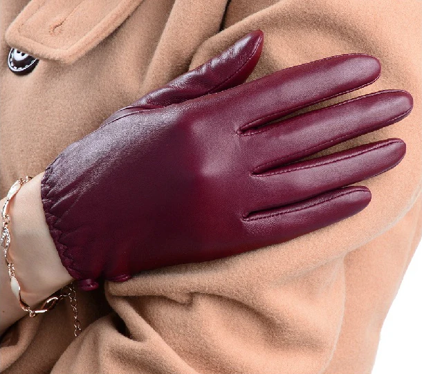 

Outdoor riding Autumn leather gloves spring women fashion genuine leather gloves sheepskin gloves warm winter leather gloves