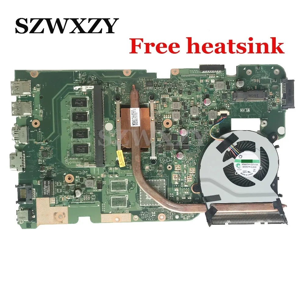 X555UJ REV:2.0 For Asus X555UA Laptop Motherboard With i7-6500U 2.50GHz CPU 4GB RAM DDR3L 60NB0AF0-MB1000 Not Repaired | Компьютеры и