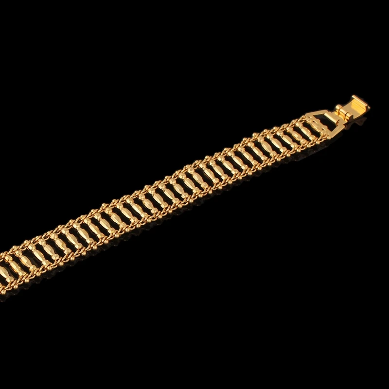 New Unique Width15mm Noble Men gold color Newest Hollow Bracelet Fashion Jewelry Free shipping | Украшения и аксессуары