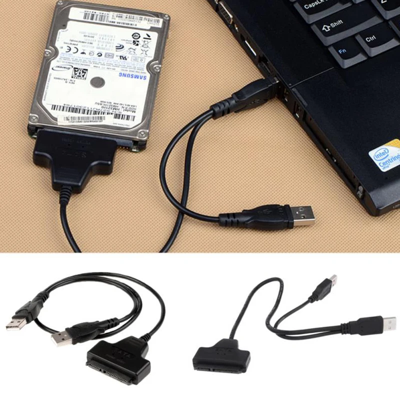 Кабель адаптер конвертер аксессуары для ноутбуков разъем Sata USB 2 0 на 3 SATA 15 + 7