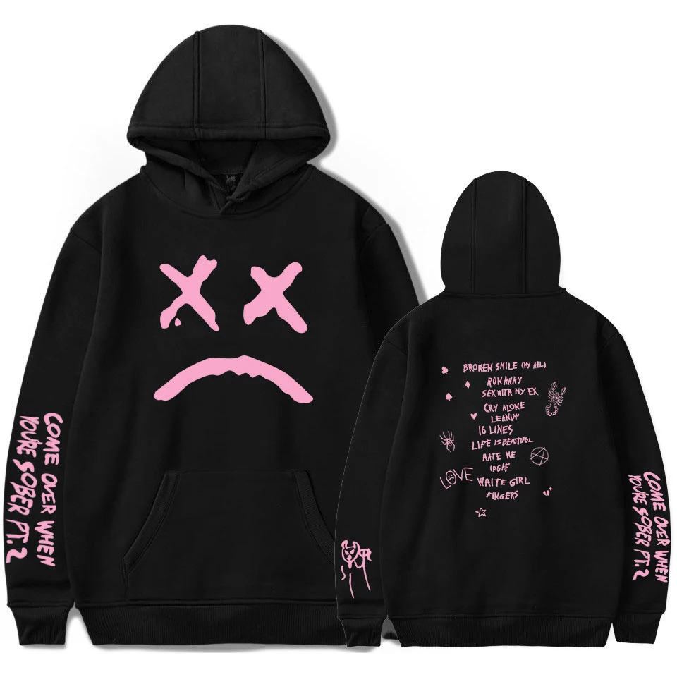 Горячая новинка Мужская толстовка lil peep с принтом, сохраняющая тепло, женская белая толстовка с капюшоном для отдыха для мальчиков и девочек, мягкие хлопковые свитшоты со смайликом