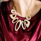 Женское винтажное ожерелье-чокер, геометрическое круглое ожерелье-чокер в стиле бохо, хип-хоп