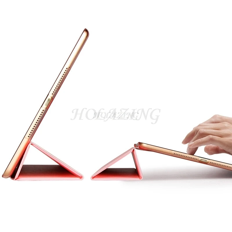 HOLAZING Ультратонкий Тонкий чехол с магнитом для iPad 9 7 2017 три раза Стенд Авто Смарт