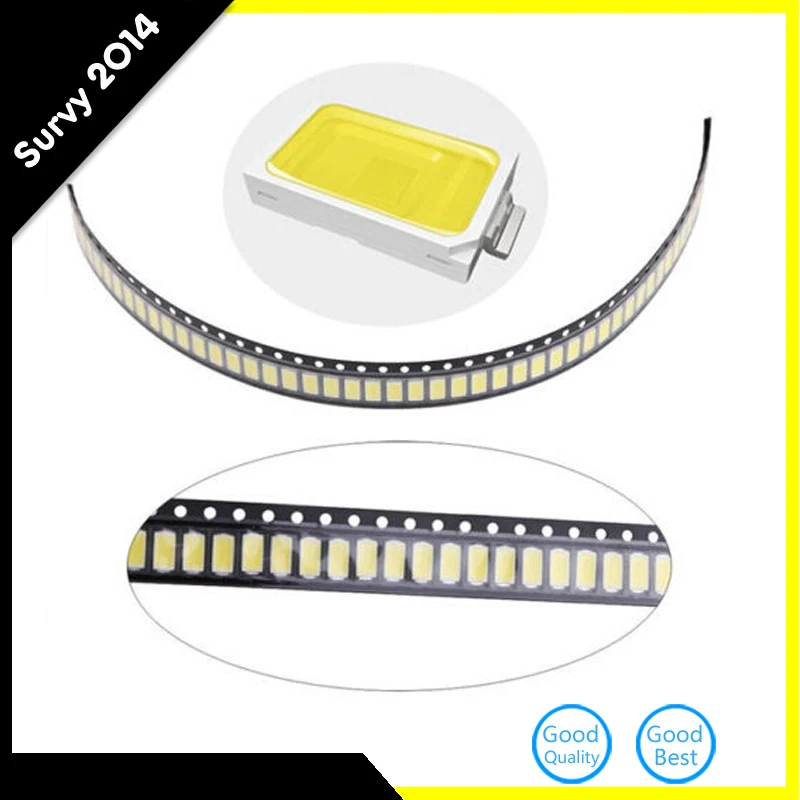100 шт. 5630/57300.5 Вт 50 55lm 6500K белый светильник SMD 5730 5630 Светодиодный диоды для
