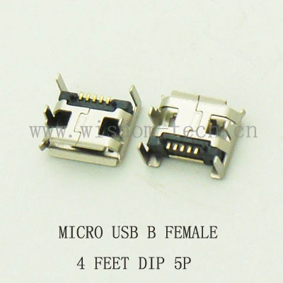 10 шт./лот микро USB разъем телефонный хвостовой для зарядки мини 5 контактный