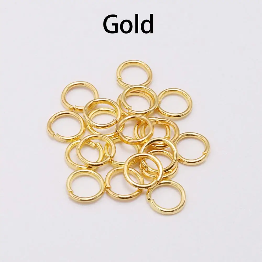 Gold 200 шт 3-16 мм золото серебро родий Металл прыгающее кольцо открытые одиночные петли Сплит Кольца поставки для DIY ювелирных изделий ручной работы аксессуары - Цвет: Gold