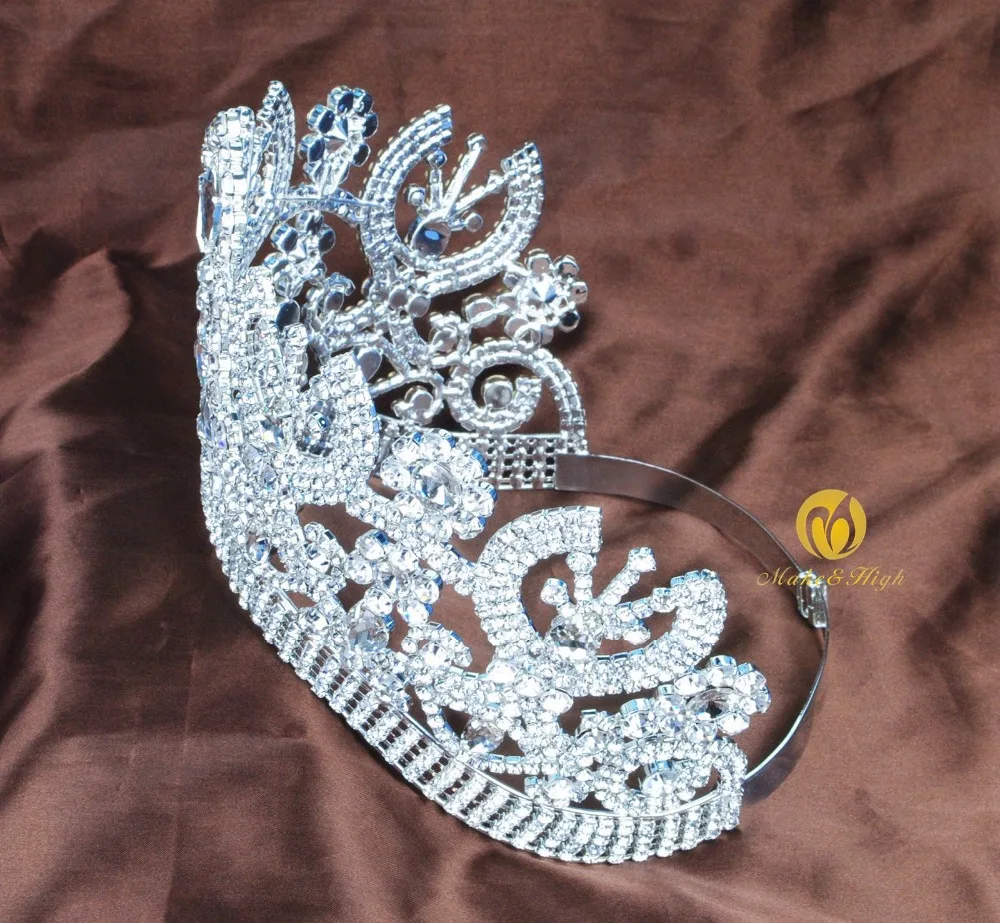 Женская тиара с короной Miss Beauty изысканные Контурные австрийские стразы повязка