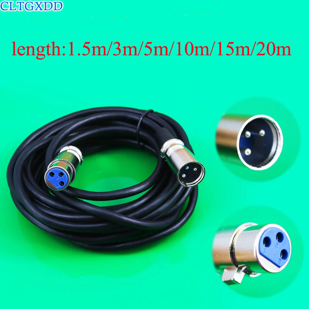 

cltgxdd 3Pin XLR Male to Female Audio Extension Cable Stereo Audio Cables Cord Wire Line for Mixer Amplifier Microphone