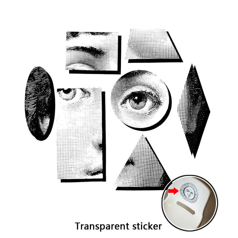 136 NO.113-140 дизайнерские обои Fornasetti, прозрачные наклейки на стену для украшения стен, гостиной, 1 шт - Цвет: 136