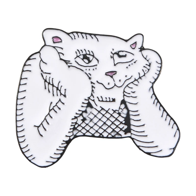 Various cat series Denim Enamel pins Fat Lazy Cute Badges Brooches Fashion Friends Gifts for Pet lovers Jewelry wholesale - Metal color: Style 6