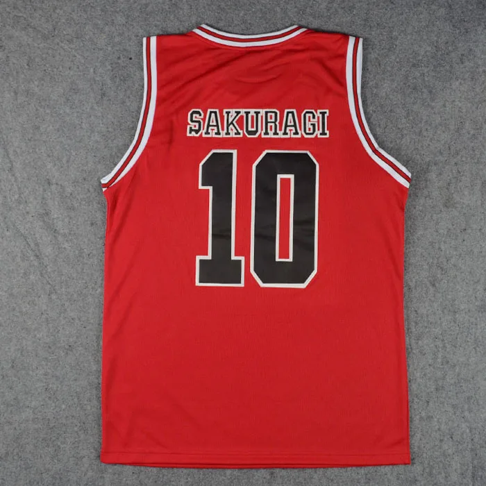 Slam Dunk Shohoku старшая школа № 10 Hanamichi Sakuragi жилет для косплея красный баскетбольный