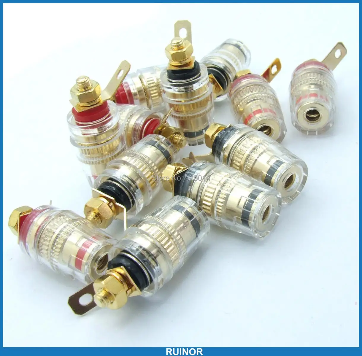 

20PCS 24K Copper Binding Post for 4mm Banana Socket AV Amplifier Speaker Cables