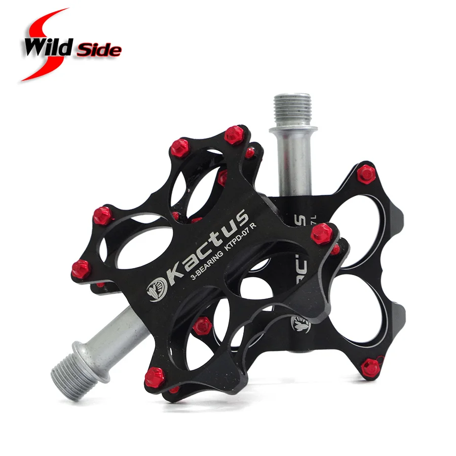 Kactus 225g Bicycle Pedals Mountain Road Aluminum Alloy Cr-mo Axis Sealed 3 Bearing CNC Pedal BMX Cycling Bike Ultralight Pedali | Спорт и