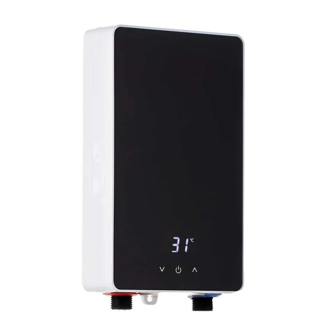 black 5500W Bathroom Instant Shower Heater Hot Water Heater Kitchen Induction Heaters Touch Heating Calefactor Electrico Faucet 220V - Цвет: black