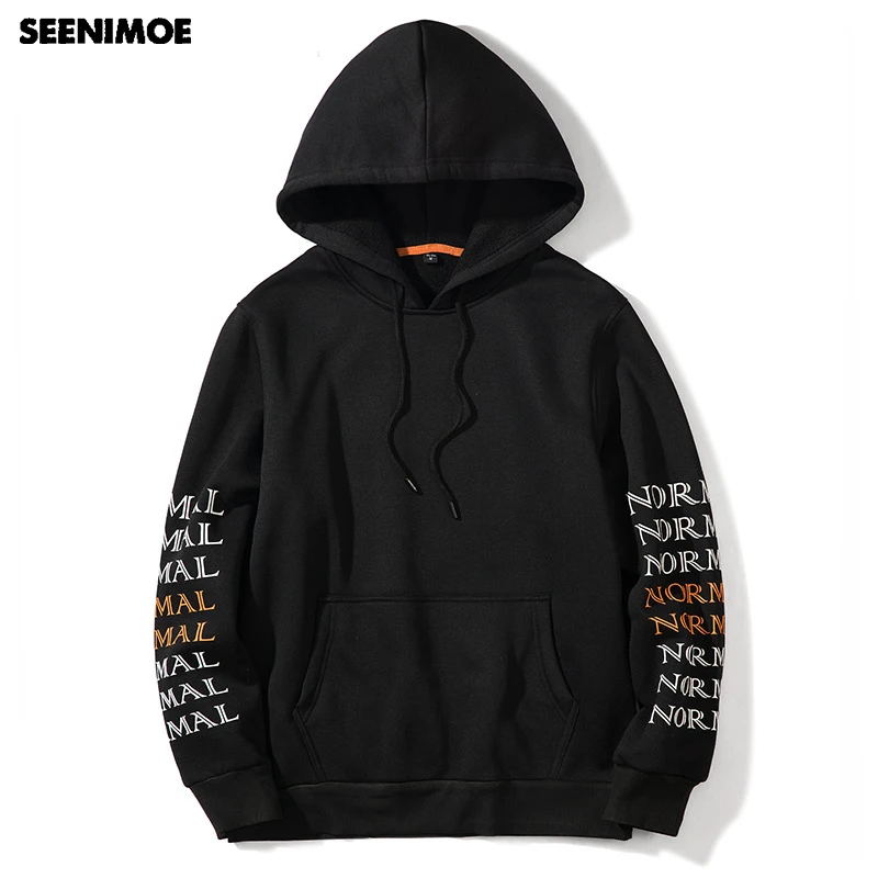 Seenimoe 2019 Весенняя модель мужские Модные повседневные толстовки с капюшоном