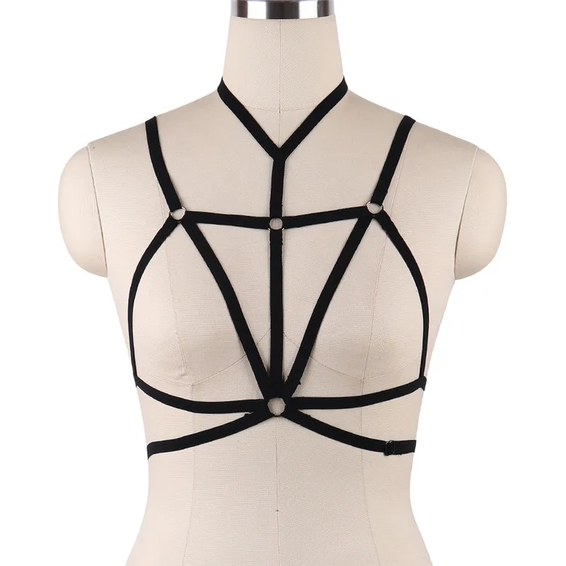 Модная готическая одежда для костюмированной вечеринки бюстгальтер в клеточку