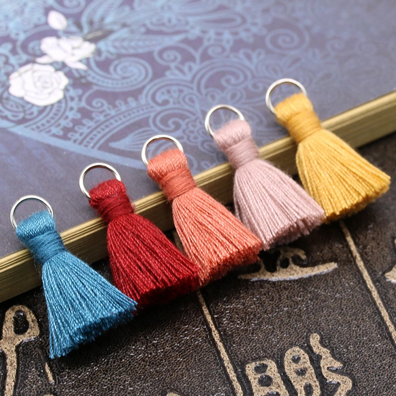 30 шт. 2,5 см мини стальное кольцо кисточки DIY кулон ювелирные изделия занавес одежды декоративные аксессуары ключ сумка кулон ремесло кисточки