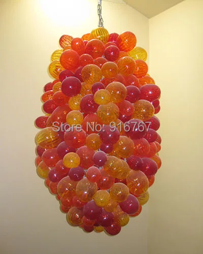 

Free Shipping Cute Lamp Orange Glass Ball Chandelier