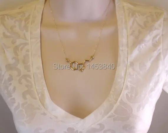 Ожерелье молекула серотонина химическое ожерелье гормон серотонин биохимия