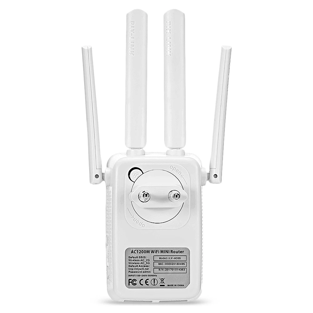 PIX-LINK LV-AC05 Wi-Fi ретранслятор Range Extender 1200 м Dual band Беспроводной AP маршрутизатор 4