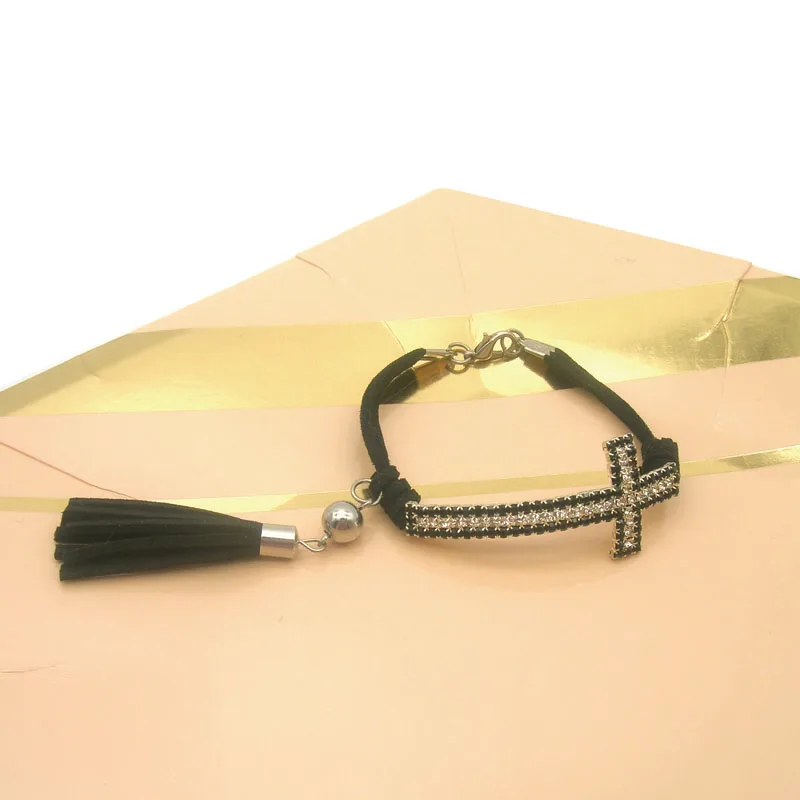 Dandie Fashion Cross Fringed Bracelet With For Women Jesus Christian Religious | Украшения и аксессуары