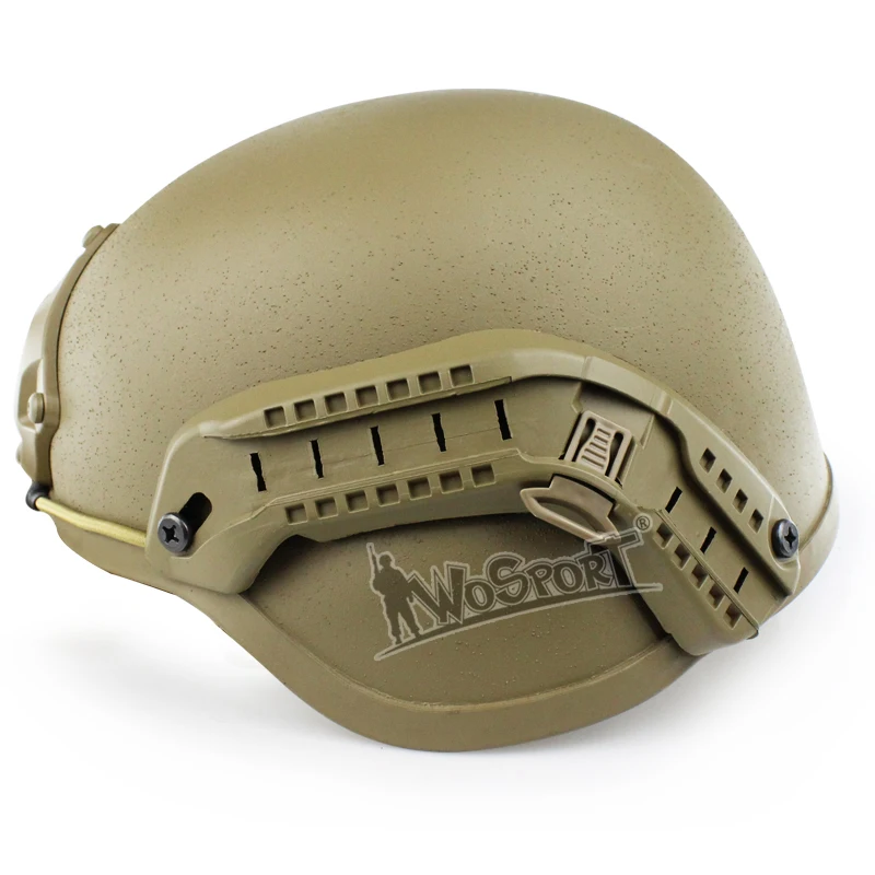 Тактический шлем WoSporT Emerson ACH MICH 2000 военный с креплением NVG и боковым Рельсом для