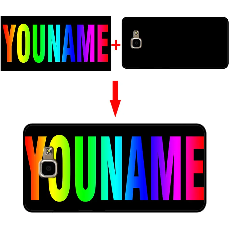 mosirui For samsung galaxy A3 A5 A7 2016 A310 A510 A710 Personalized Customized DIY Name Photo Cover Case Colorful Black | Мобильные